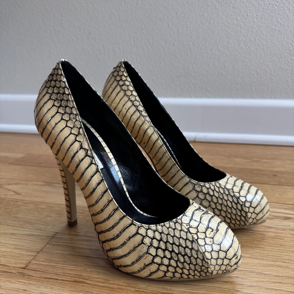 Kathryn Amberleigh Snake Skin heels